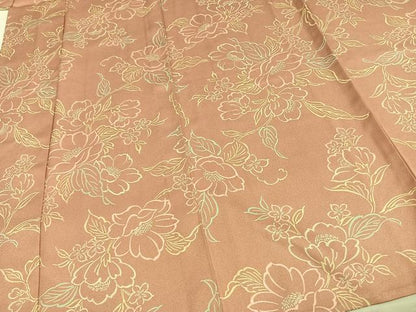平和屋着物▽上質な小紋 単衣 草花文 正絹 逸品 AAAV8496fy
