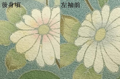 平和屋着物▽訪問着　単衣　枝花文　暈し染め　正絹　逸品　AAAV8499fy