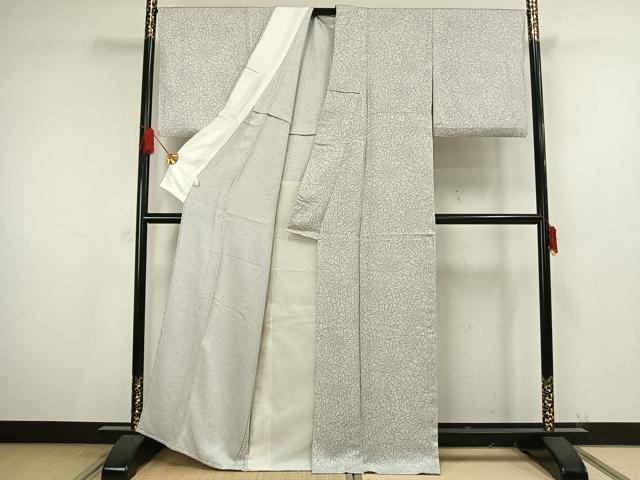 平和屋着物▽上質な小紋 単衣 花尽くし 正絹 逸品 AAAV8500fy
