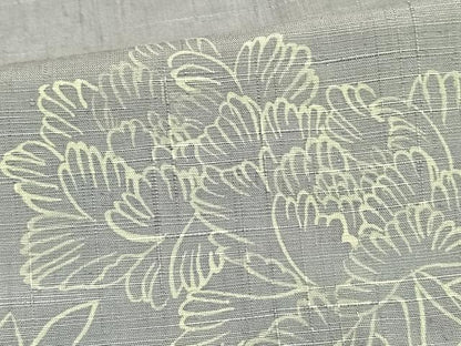 平和屋着物▽訪問着 単衣 紬地 草花文 正絹 逸品 AAAV8506fy