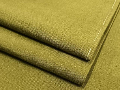 平和屋着物▽上質な紬 単衣 色無地 鶯色 正絹 逸品 未使用 AAAV8508fy