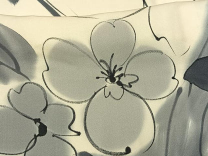 平和屋着物▽上質な小紋　単衣　手描き　草花文　暈し染め　正絹　逸品　AAAV8511fy
