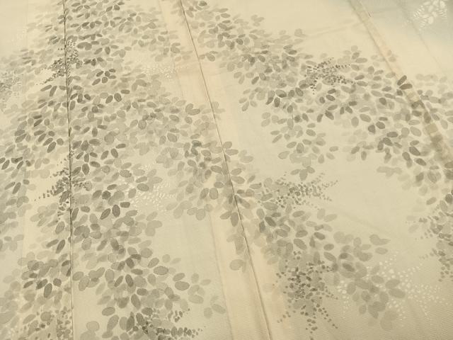 平和屋着物▽訪問着　単衣　作家物　手描き　草花文　暈し染め　正絹　逸品　AAAV8515fy