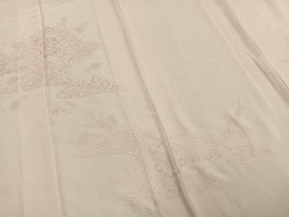 平和屋着物▽無地絵羽訪問着 単衣 中国三大刺繍 汕頭刺繍 スワトウ刺繍 雲取り吉祥文 正絹 逸品 AAAV8516fy