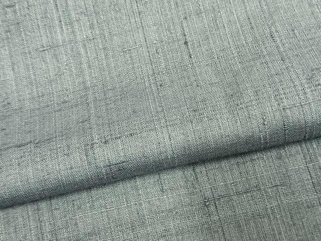 平和屋着物▽上質な紬 単衣 色無地 御召御納戸色 正絹 逸品 未使用 AAAV8517fy