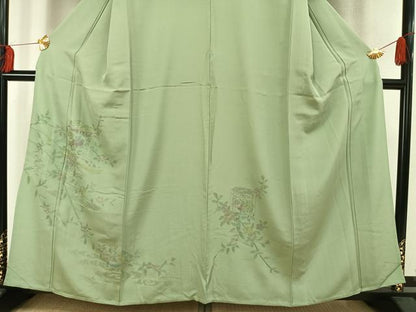 平和屋着物▽訪問着 単衣 中国三大刺繍 汕頭刺繍 スワトウ刺繍 総刺繍 貝桶花文 正絹 逸品 未使用 AAAV8520fy