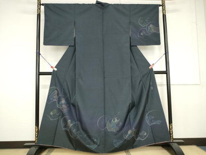 平和屋着物●本場大島紬 訪問着 作家物 七福神 正絹 逸品 未使用 AAAV8899ma