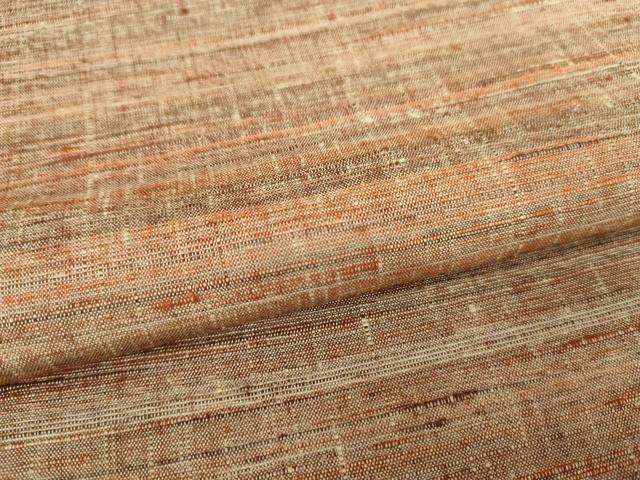 平和屋着物●上質な紬　横段文　正絹　逸品　AAAV8918ma