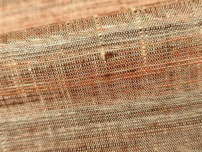 平和屋着物●上質な紬　横段文　正絹　逸品　AAAV8918ma