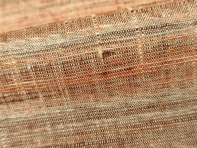 平和屋着物●上質な紬　横段文　正絹　逸品　AAAV8918ma