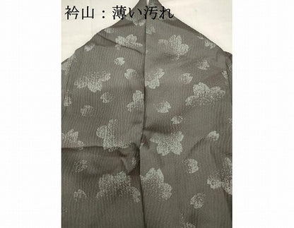 平和屋着物●上質な小紋 舞桜文 正絹 逸品 AAAV8989ma