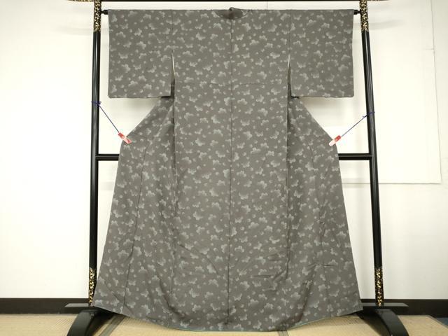 平和屋着物●上質な小紋 舞桜文 正絹 逸品 AAAV8989ma