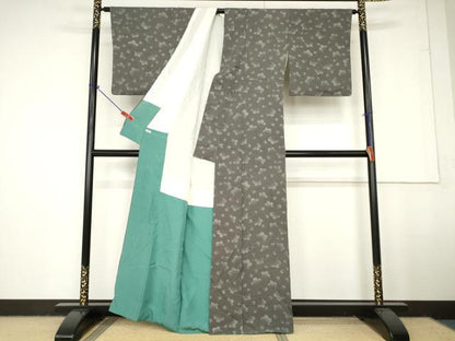 平和屋着物●上質な小紋 舞桜文 正絹 逸品 AAAV8989ma