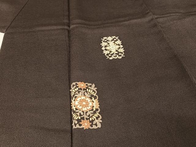 平和屋着物●訪問着　友禅　色紙花文　金彩　鬼しぼ縮緬　正絹　逸品　AAAV9010np