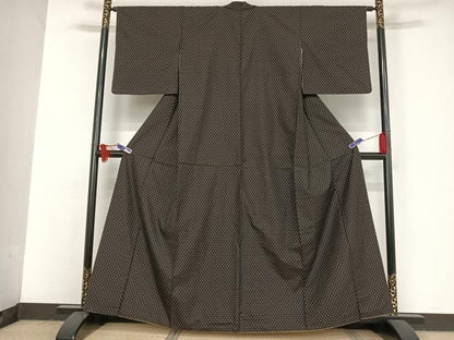 平和屋着物●本場大島紬 十字絣 正絹 逸品 AAAV9042np