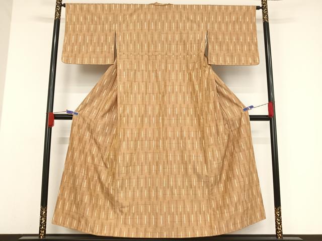 平和屋着物●上質なお召 縞 正絹 逸品 AAAV9056np