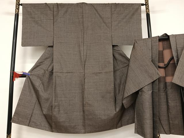 平和屋着物●男性 本場大島紬 アンサンブル 120亀甲 総詰 正絹 逸品 AAAV9070np