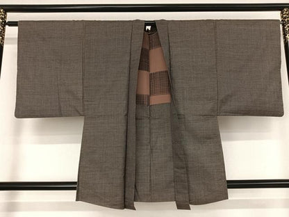 平和屋着物●男性 本場大島紬 アンサンブル 120亀甲 総詰 正絹 逸品 AAAV9070np