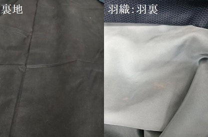 平和屋着物●男性 紬 アンサンブル 亀甲絣 証紙付き 正絹 逸品 AAAV9071np