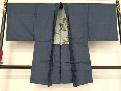平和屋着物●男性 紬 アンサンブル 亀甲絣 証紙付き 正絹 逸品 AAAV9071np