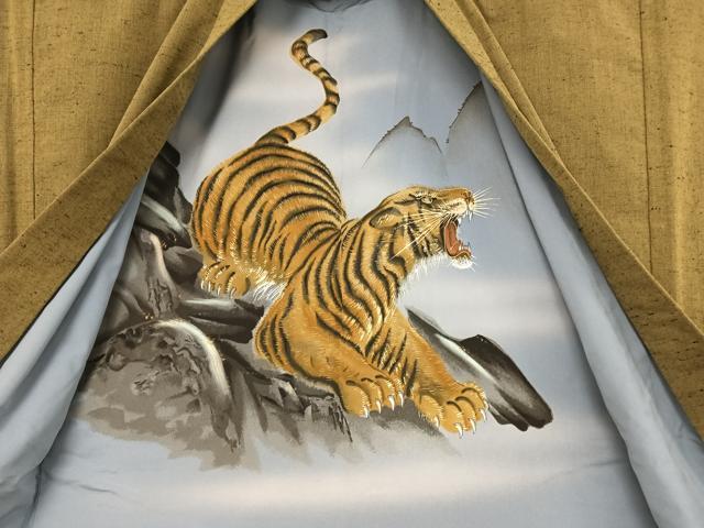 平和屋着物▽男性 紬 アンサンブル 長襦袢(単衣)セット 単衣 草色 正絹 逸品 AAAV9073np