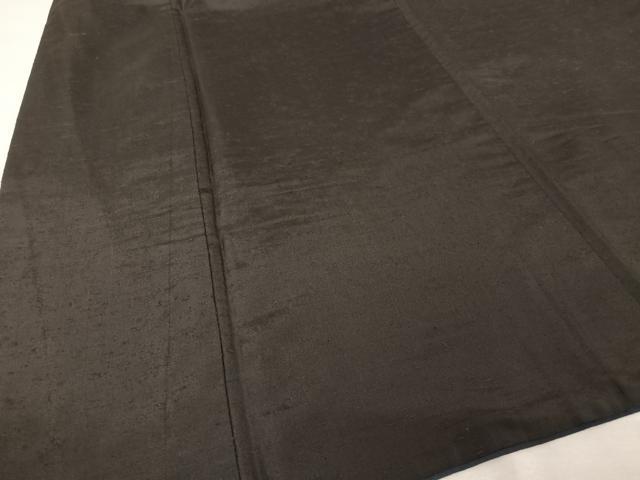 平和屋着物●男性 紬 アンサンブル 黒鳶色 正絹 逸品 AAAV9075np