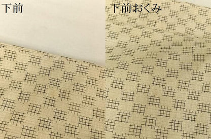 平和屋着物●上質な紬　網目文　正絹　逸品　AAAV9084np