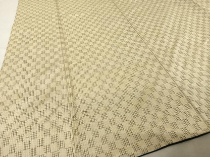 平和屋着物●上質な紬　網目文　正絹　逸品　AAAV9084np