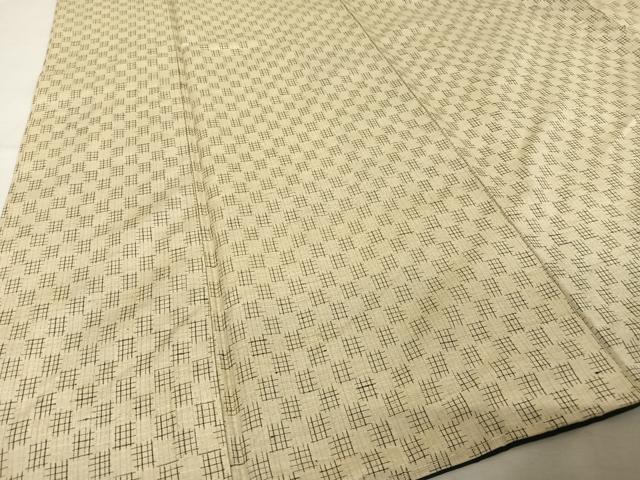 平和屋着物●上質な紬　網目文　正絹　逸品　AAAV9084np