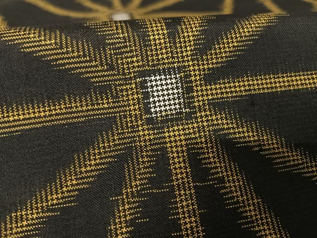 平和屋着物●本場村山大島紬 麻の葉文様 正絹 逸品 AAAV9093np