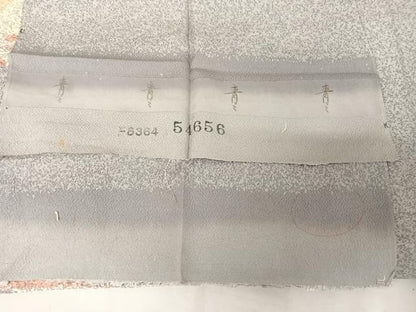 平和屋着物●京友禅の第一人者　松井青々　訪問着　駒刺繍　霞草花文　金糸　金彩　反端付き　正絹　逸品　AAAV9103np