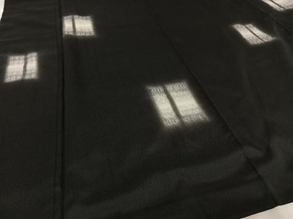 平和屋着物●十日町 名門青柳謹製　櫛引織　紬　色紙文　正絹　逸品　AAAV9128np
