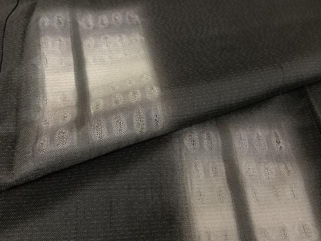平和屋着物●十日町 名門青柳謹製　櫛引織　紬　色紙文　正絹　逸品　AAAV9128np