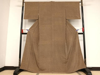 平和屋着物●上質な小紋 花菱文 正絹 逸品 AAAV9156np