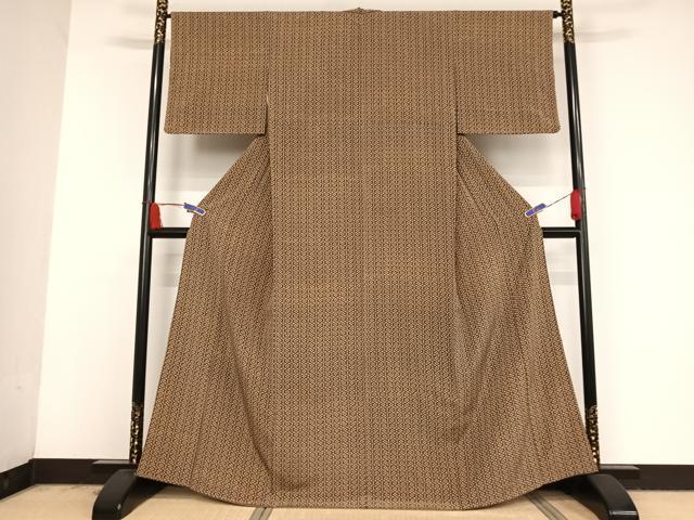 平和屋着物●上質な小紋 花菱文 正絹 逸品 AAAV9156np