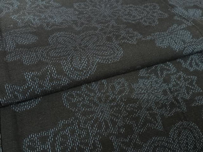 平和屋着物●結城紬　吉祥草花文　正絹　逸品　AAAV9157np