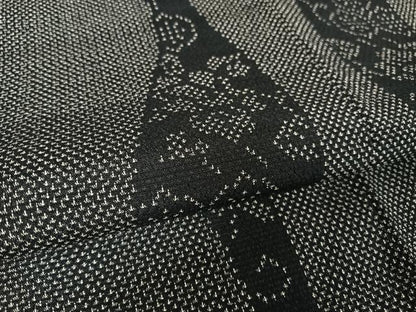 平和屋着物●本塩沢　立涌花文　正絹　逸品　AAAV9163np