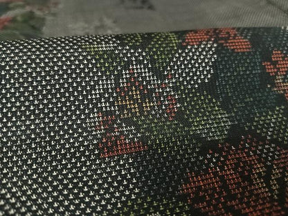 平和屋着物●本場大島紬　9マルキ　色紙草花文　正絹　逸品　AAAV9166np