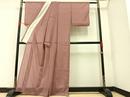 平和屋着物＊夏物　色無地　絽　洗える着物　AAAV9361ph