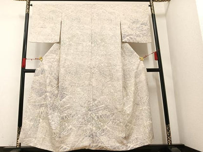 平和屋着物●訪問着 生紬 先導 正絹 逸品 AAAV9393ph