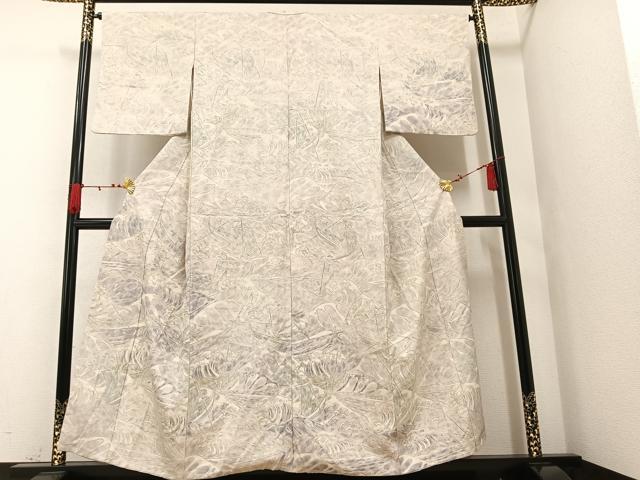 平和屋着物●訪問着 生紬 先導 正絹 逸品 AAAV9393ph