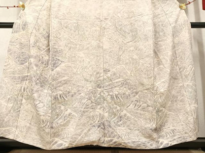 平和屋着物●訪問着 生紬 先導 正絹 逸品 AAAV9393ph