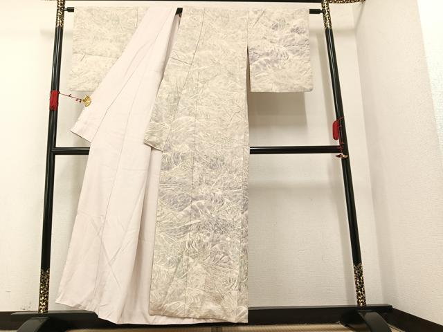 平和屋着物●訪問着 生紬 先導 正絹 逸品 AAAV9393ph