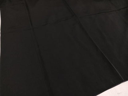 平和屋着物●男性　黒紋付　正絹　逸品　AAAV9400ph