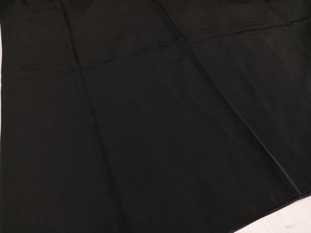 平和屋着物●男性　黒紋付　正絹　逸品　AAAV9400ph