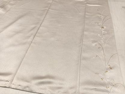 平和屋着物●訪問着　刺繍　草花間道　金彩　正絹　逸品　AAAV9406ph