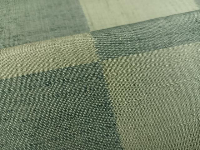 平和屋着物●訪問着 紬地 市松文様 正絹 逸品 AAAV9409ph