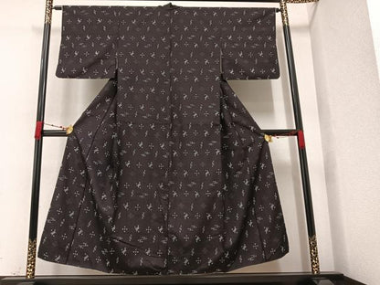 平和屋着物●綿琉球　琉球絣紋様　綿　逸品　AAAV9414ph