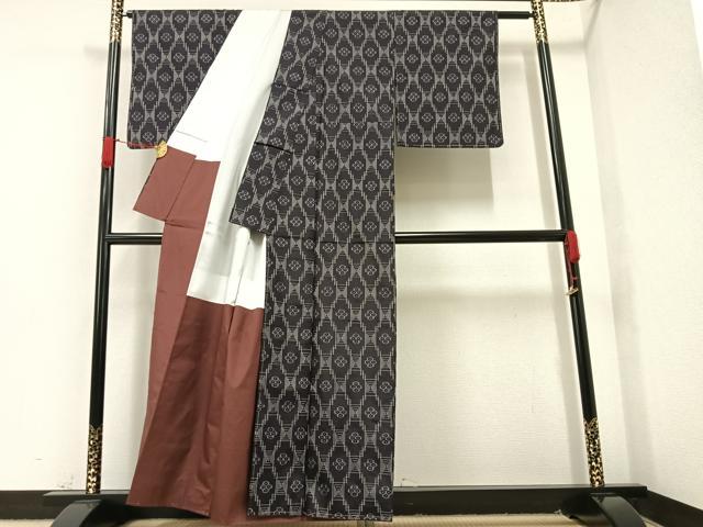 平和屋着物●本場琉球絣　正絹　逸品　未使用　AAAV9417ph