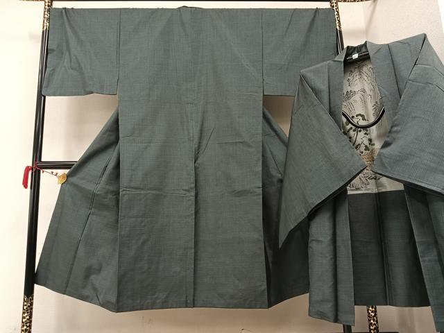 平和屋着物●男性　本場大島紬　アンサンブル　100亀甲　総詰め　正絹　逸品　AAAV9423ph